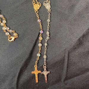 2 pc Silver And Gold Rosary